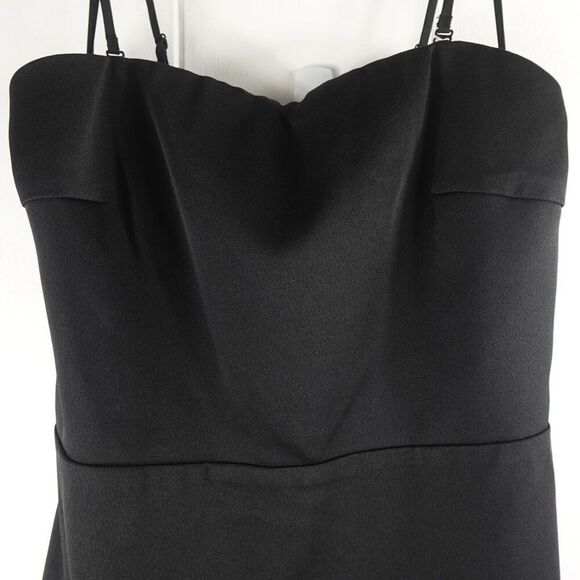 Lucy Paris Womens Mareena Feather Trim Black Dress Small - Picture 4 of 11